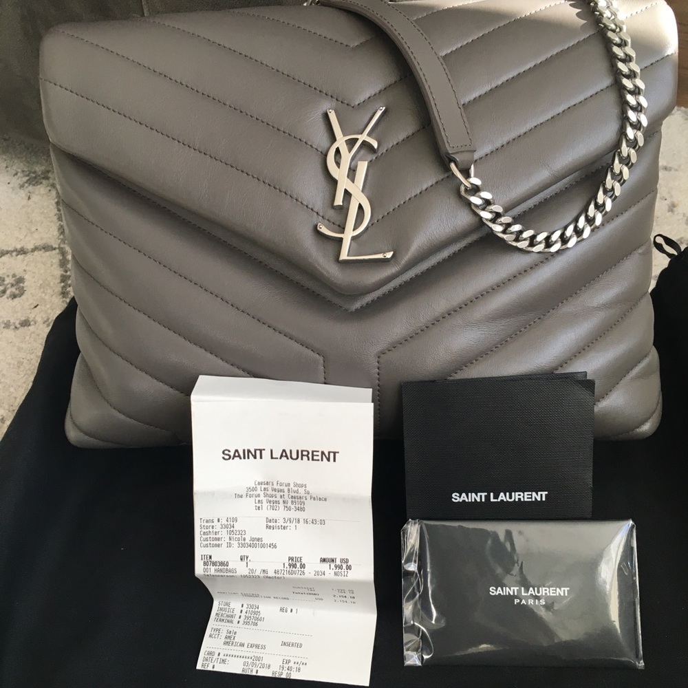 YSL LouLou Shoulder Bag, Matelasse Chevron Medium
